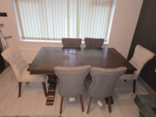 oak dining table and chairs