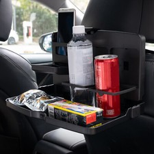 Car Back Seat Folding Table Storage Tidy Organiser Drink Food Phone Holder Tray.