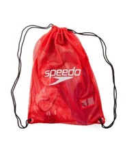 SPEEDO RED MESH EQUIPMENT KIT BAG FOR SWIMMING - 35 LITRE SWIM DRAWSTRING DESIGN