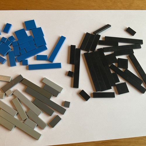 Lego job lot - tiles, gray