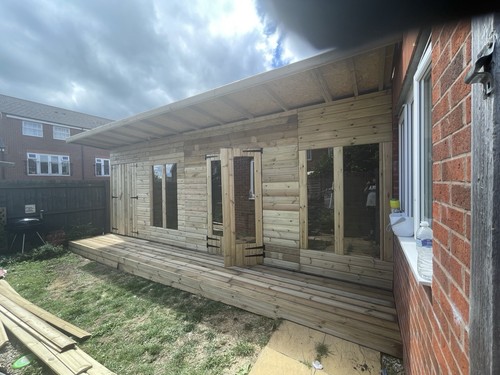 Castle sheds wooden pent roof - sheds,