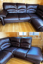 Dark brown geniune leather