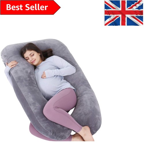 Elegant grey velvet pregnancy - velvet,