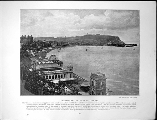 Antique print scarborough - antique,