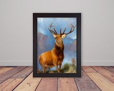 Framed The Monarch of the Glen by Sir Edwin Landseer Scottish Art Print Wall Art