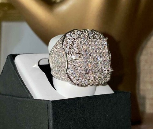 Mens bling ring - ice, out