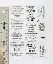 Clear rubber stamps Pray Faith