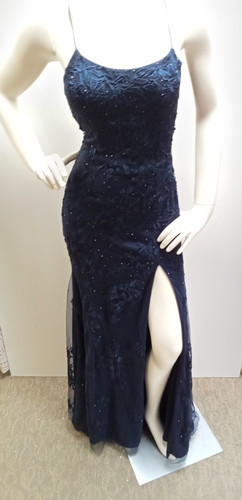 Navy prom dress - navy, with