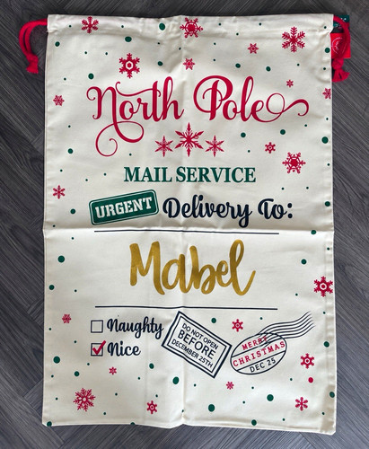 Personalised santa sack - personalised,