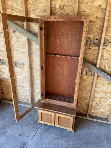 Wood rifle gun cabinet for - rifle, 8