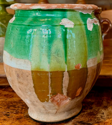 French antique pottery confit - antique,