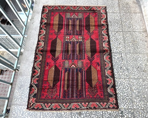 3x4 antique afghan - 3x4, hand