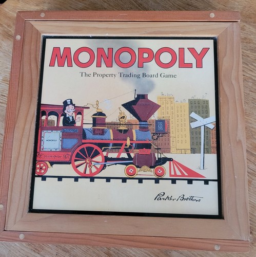Wooden boxed monopoly game - wooden,
