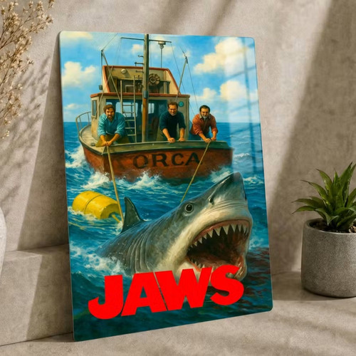 Jaws retro movie - movie, metal