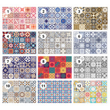 Mosaic Tile Stickers Transfer Murals Decals Kitchen Bathroom Tile Paint DIY