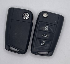 GENUINE VOLKSWAGEN 3 BUTTON REMOTE FLIP KEY FOB POLO GOLF ETC TESTED 5G6959752Q