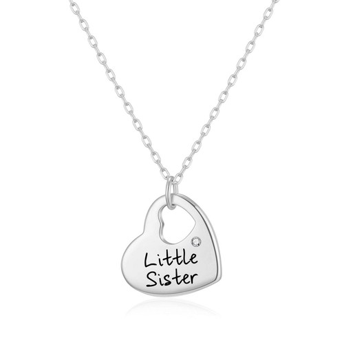 Little sister heart necklace - little,