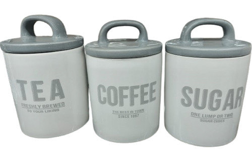 Tea coffee sugar canister - tea, jar
