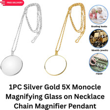 1PC Silver Gold 5X Monocle