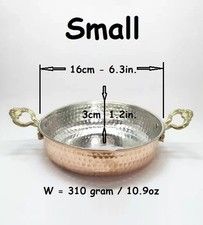 Frying Pan Fryer Copper Sauces Roasting Saute Frier Pan Traditional Hand Made