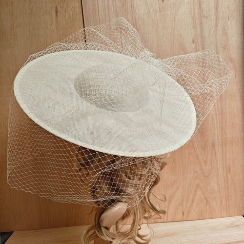 Ivory cream veil veiling wide - ivory,