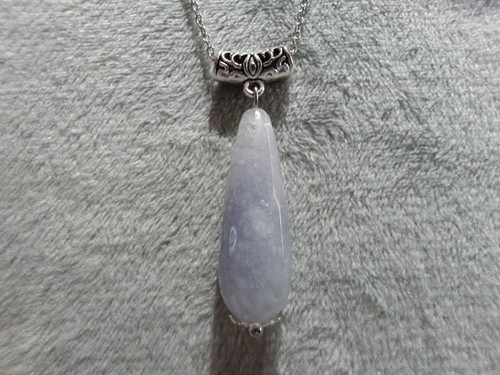 Blue aquamarine pendant 17 - aquamarine, 17"