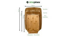 Bamboo Chopping Boards 3pc