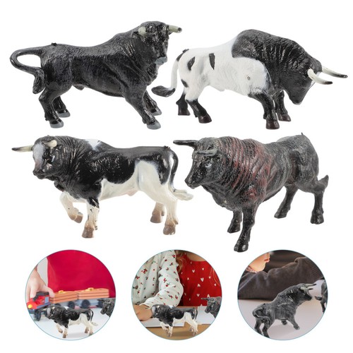 4pcs mini cow figurines - 4pcs,