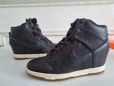 Nike Dunk Sky Hi Brown/Gum Hidden Wedge Heel Sneakers 528899-202 Size UK 4.5 