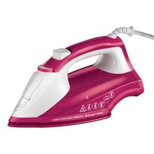 Russell Hobbs Steam Iron 2400W Ceramic Soleplate Light & Easy Brights - Berry