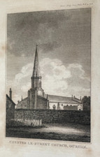 ANTIQUE PRINT CHESTER-LE-STREET CHURCH DURHAM FRANCIS GWYN 1812 GENTLEMANS MAG