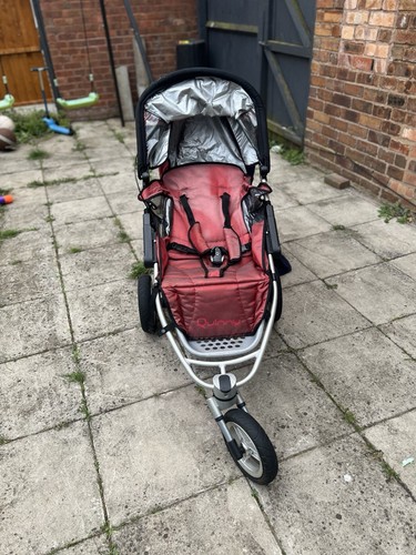 Red quinny wheeler stroller - 3,