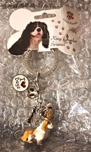 King charles spaniel keyring - charles,
