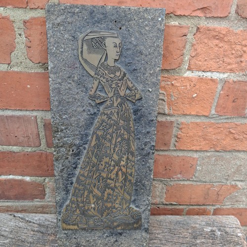 Brass rubbing plaque - rubbing,