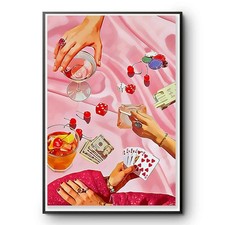 Retro Pink Poker Poster