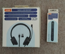 LOGIK LPRES23 Wireless Laser Presenter with LUSBHS24 Wired Headset