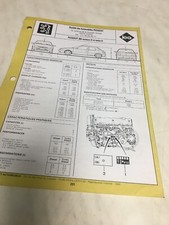 Automobile Technical Sheet Peugeot 306 Engine D and Turbo Diesel Edition 1994