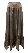 WOMENS HIPPIE  BOHO MAXI SKIRT PANEL EMBROIDERED 3 BUTTON SIDE CLOSURE - SIZE 14