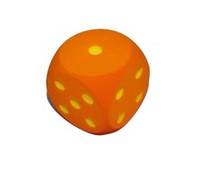 Giant Orange  Foam Dice - 16cm
