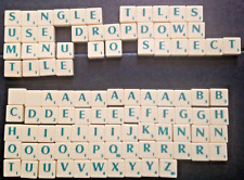 Mattel Original Individual Scrabble Tiles Green Letter - Use Drop Down To Select