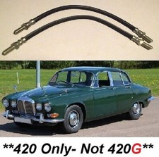 (x2) JAGUAR 420 Saloon (**NOT 420G**)  FRONT BRAKE HOSE HOSES PIPES   (1966- 69)