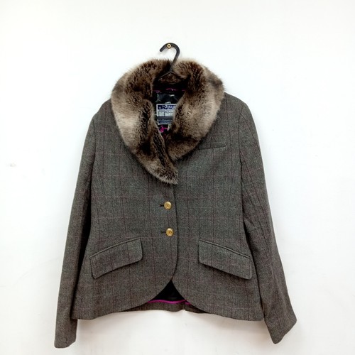 Joules willa brown wool check - wool,