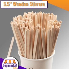 Birchwood Disposable Wooden Coffee Stirrers - 5.5" / 140mm - Tea, Drink, Sticks