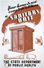 1930's Outhouse WPA Poster -