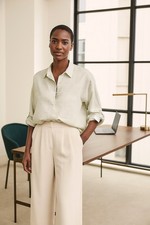 Max Studio Checked Viscose Collared Shirt Top -RRP $138- fits UK 14/16 