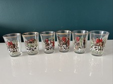 Vintage House & Hounds Hunting Shot Glasses X 6 c1960s VGC French