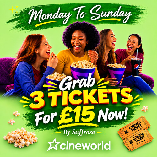 Cineworld cinema tickets - 3x,