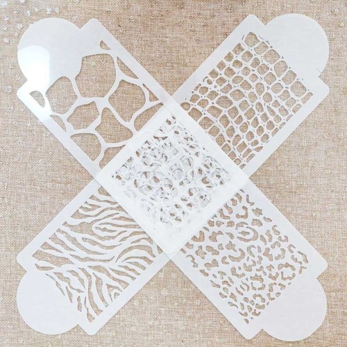 Set animal print stencils - set,