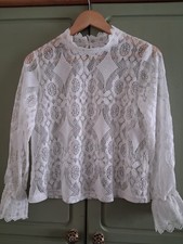 Women white sheer lace - sheer,