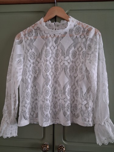 Women white sheer lace - women’s,